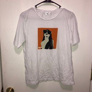 MSCH Copenhagen Mo Alva Print Graphic T Shirt Short Sleeves SZ XS